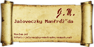 Jaloveczky Manfréda névjegykártya